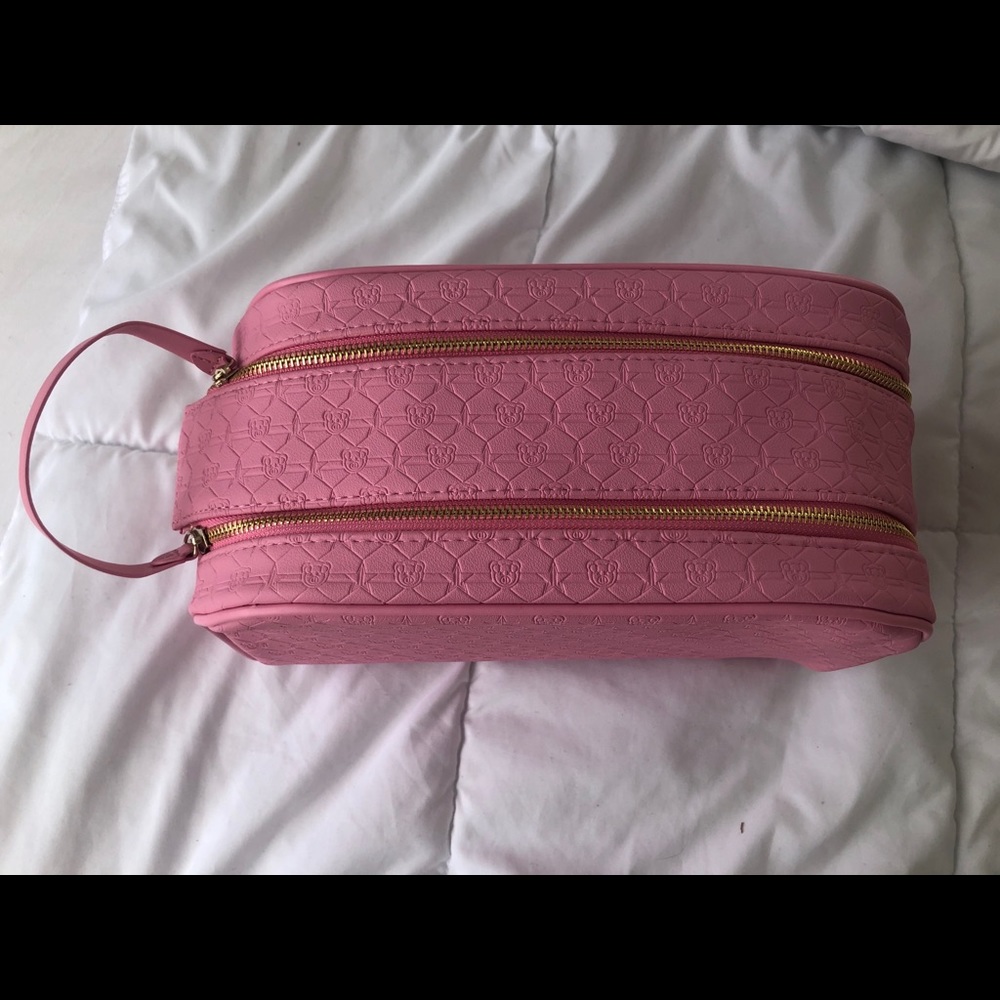 Double zip makeup bag